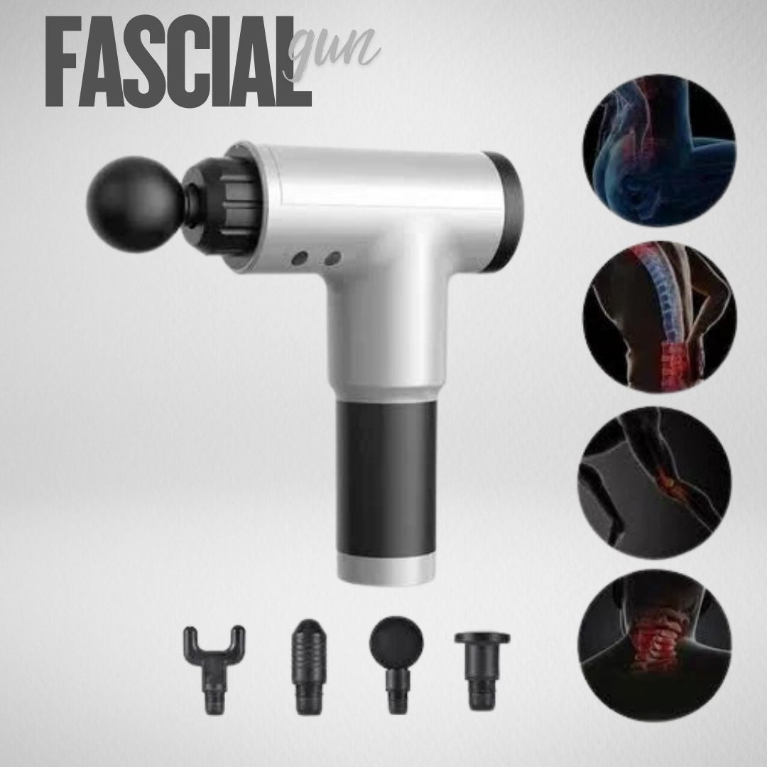Fascial Gun Pro — Masaje Percutivo — Alivio muscular inmediato en solo 10 minutos
