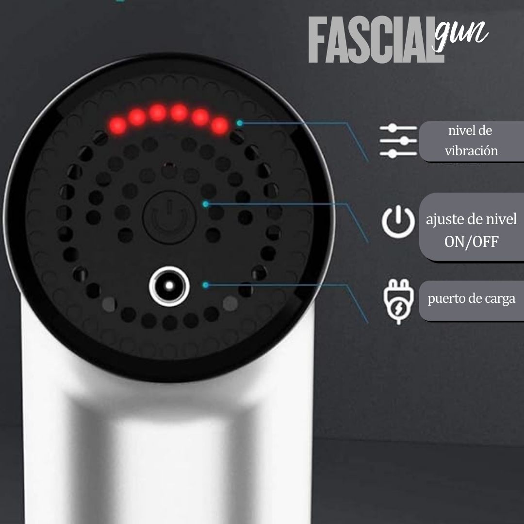 Fascial Gun Pro — Masaje Percutivo — Alivio muscular inmediato en solo 10 minutos