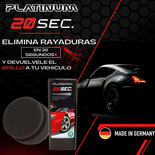 Platinum 20 SEC- Reparador de rayaduras en solo 20 segundos