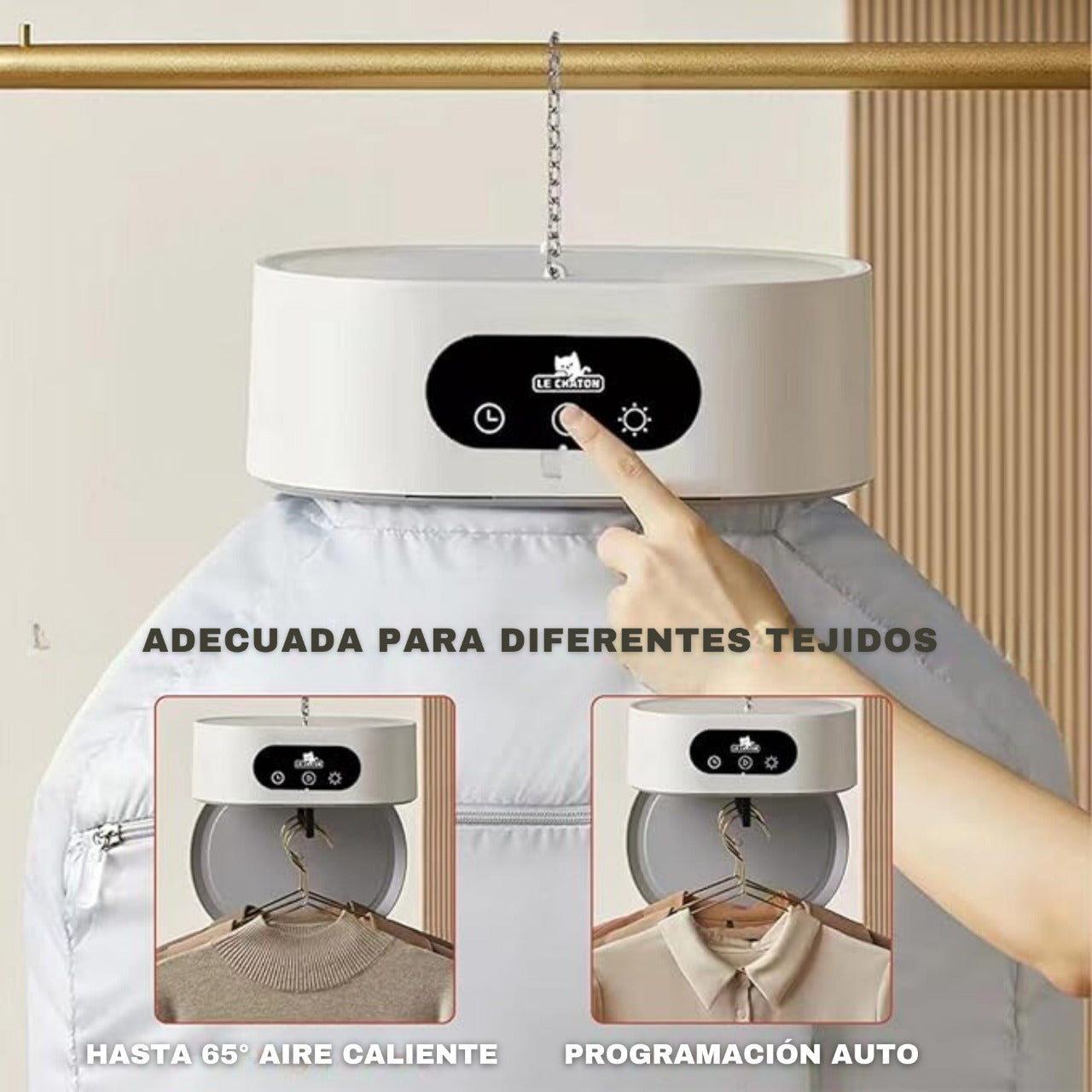 secadora de ropa portatil - tecnología UV para un secado rápido y ropa impecable.