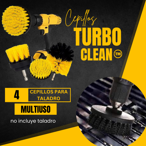 Turbo Clean™-Kit Cepillos para Taladro 4 en 1 (NO INLUYE TALADRO)