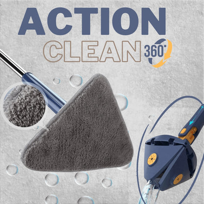 ActionClean 360™–Alcanza zonas difíciles sin esfuerzo físico –Hogar limpio y reluciente en menos de 20 minutos
