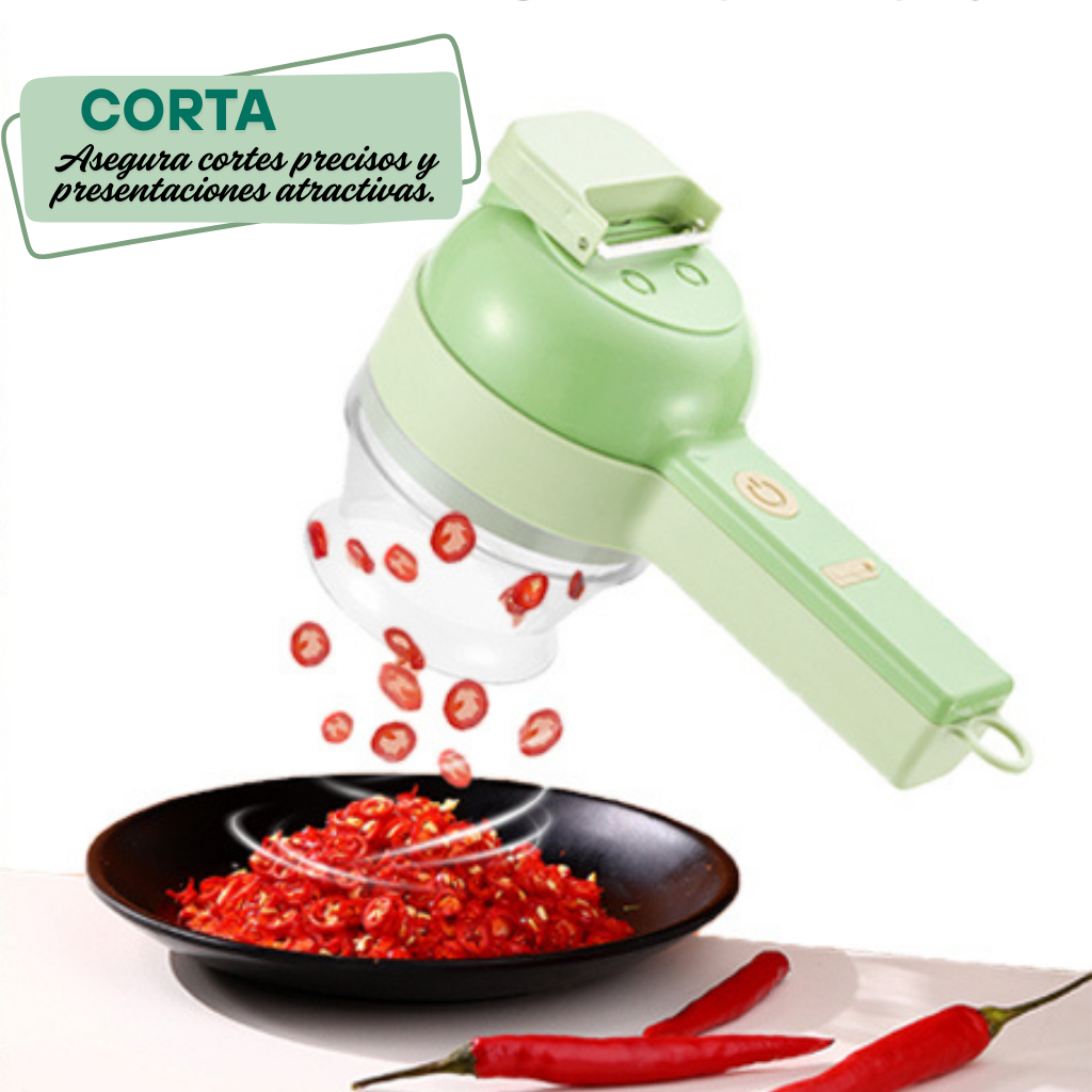 VeggieCut™-Picador Multifuncional Recargable-Cocina el doble de rápido con cero complicaciones