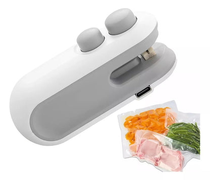 FreshSeal 2 en 1: Mini Sellador Portátil. ¡Frescura sellada, fácil y rápido!