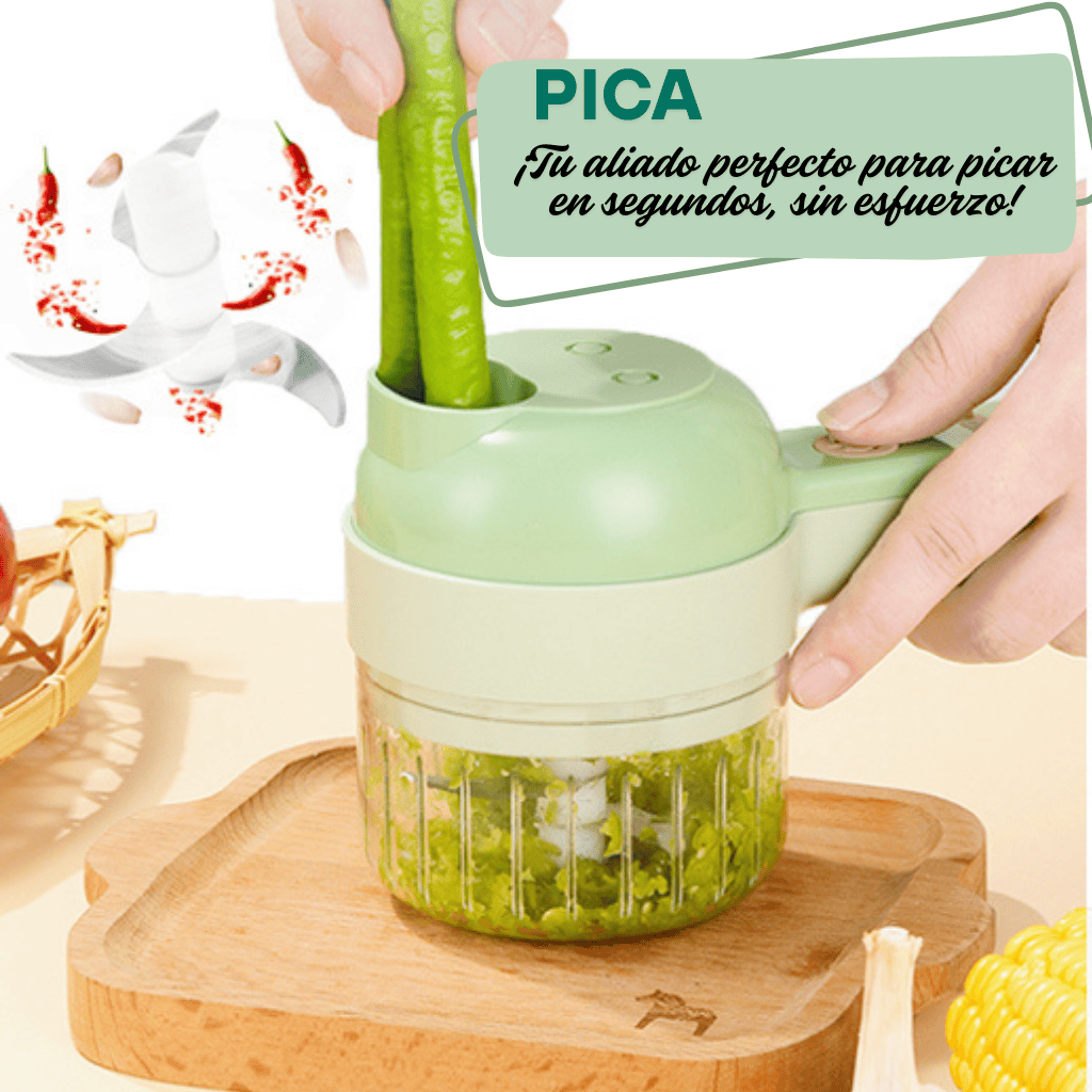 VeggieCut™-Picador Multifuncional Recargable-Cocina el doble de rápido con cero complicaciones